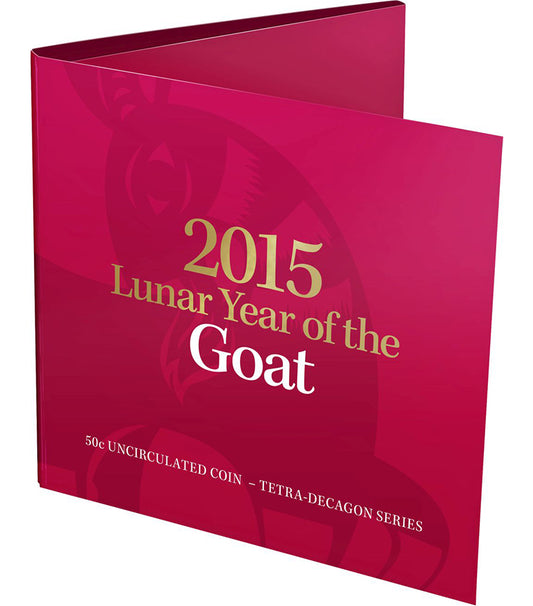 2015 50c Tetra Decagon Year of The Goat Uncirculated Coin