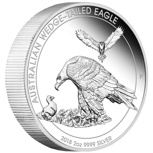 2018 $2 Australian Wedge-Tailed Eagle 2oz Silver Piedfort Proof Coin