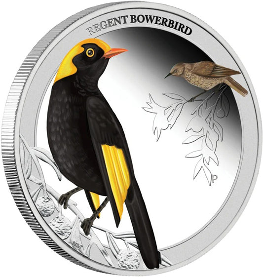 2013 50c Birds of Australia Regent Bowerbird 1/2oz Silver Coloured Proof Coin