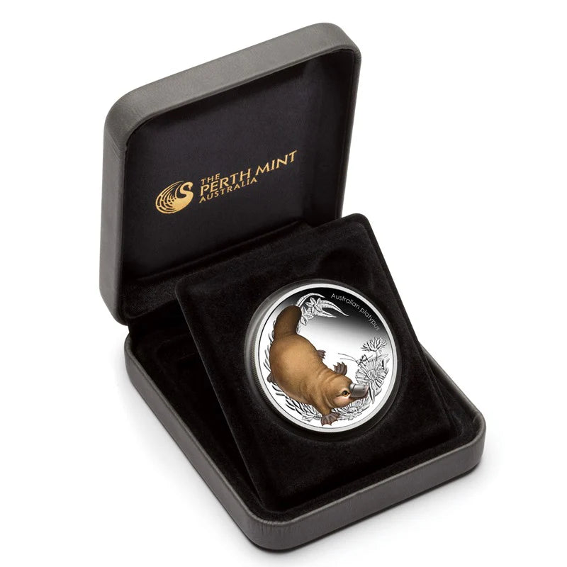 2013 50c Australian Bush Babies II Platypus 1/2oz Silver Coloured Proof Coin