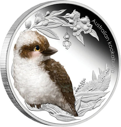 2012 50c Australian Bush Babies II Kookaburra 1/2oz Silver Coloured Proof Coin