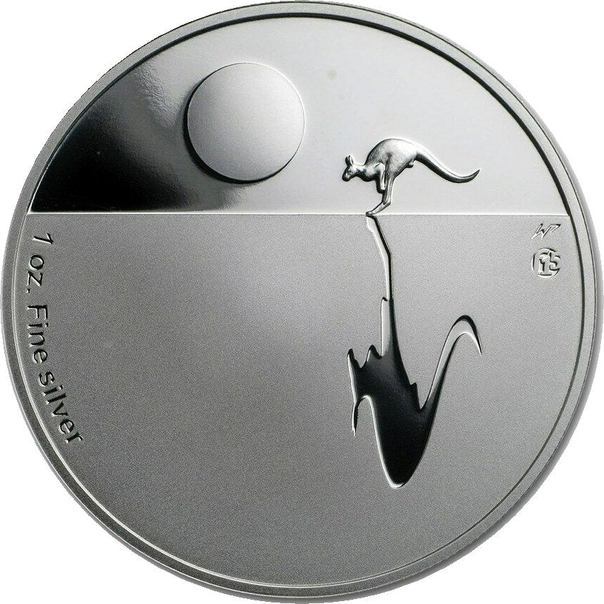 2011 $1 Kangaroo At Sunset F15 Privy Mark 1oz Silver Proof Coin