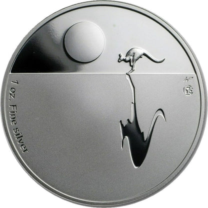 2011 $1 Kangaroo At Sunset F15 Privy Mark 1oz Silver Proof Coin