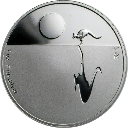 2011 $1 Kangaroo At Sunset F15 Privy Mark 1oz Silver Proof Coin