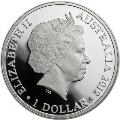 2012 $1 Kangaroo In Outback F15 Privy Mark 1oz Silver Proof Coin