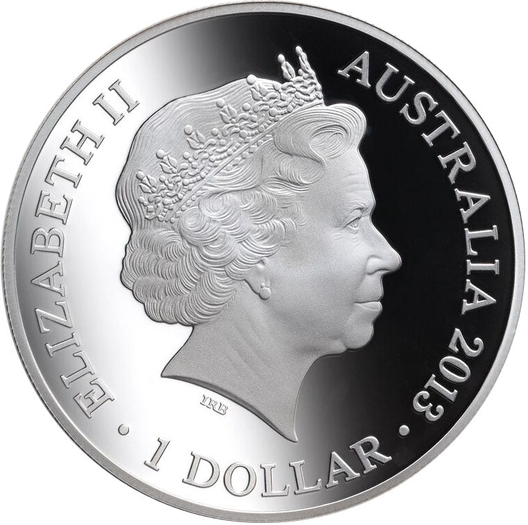 2013 $1 Kangaroo In Outback F15 Privy Mark 1oz Silver Proof Coin