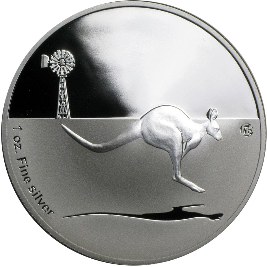 2014 $1 Kangaroo In Outback F15 Privy Mark 1oz Silver Proof Coin