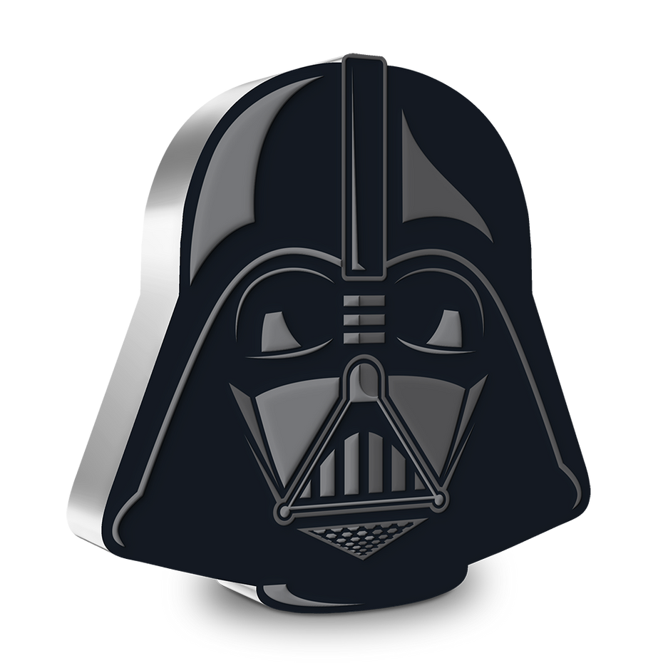 Niue 2021 $2 Faces of The Empire Darth Vader 1oz Silver Coloured Proof Shaped Coin