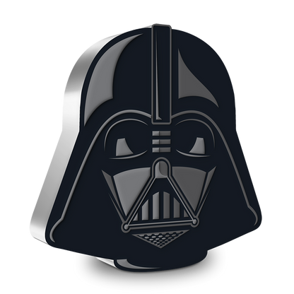 Niue 2021 $2 Faces of The Empire Darth Vader 1oz Silver Coloured Proof Shaped Coin