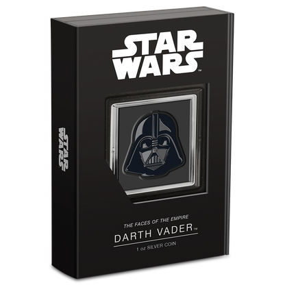 Niue 2021 $2 Faces of The Empire Darth Vader 1oz Silver Coloured Proof Shaped Coin