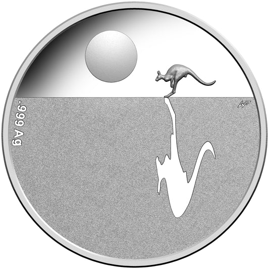 2013 $1 Kangaroo At Sunset Silver Proof Coin