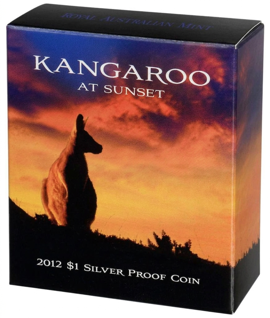 2012 $1 Kangaroo At Sunset Silver Proof Coin