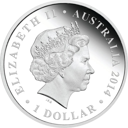 2014 $1 Banjo Paterson 1oz Silver Coloured Proof Coin