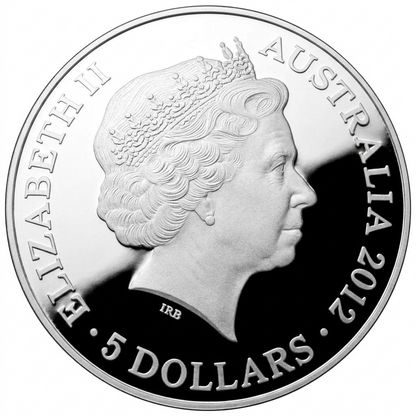 2012 $5 Southern Sky Crux 1oz Silver Coloured Proof Domed Coin
