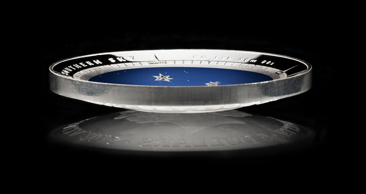 2012 $5 Southern Sky Crux 1oz Silver Coloured Proof Domed Coin