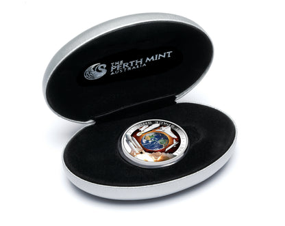 Cook Islands 2010 $1 Orbit and Beyond First Space Shuttle 1oz Silver Coloured Proof Coin