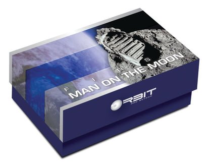Cook Islands 2009 $1 Orbit and Beyond First Man On The Moon 1oz Silver Coloured Proof Coin