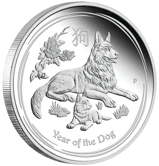 2018 50c Lunar Year of The Dog 1/2oz Silver Proof Coin