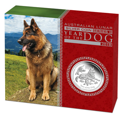 2018 50c Lunar Year of The Dog 1/2oz Silver Proof Coin