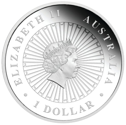 2016 $1 Australian Opal Lunar Year of The Monkey 1oz Silver Proof Coin