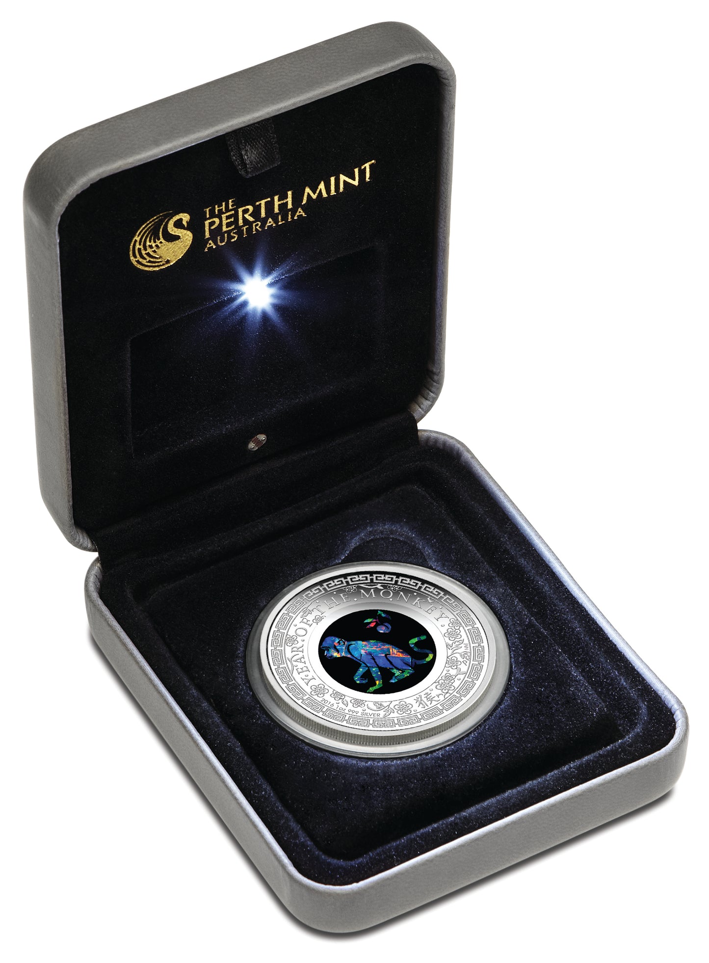 2016 $1 Australian Opal Lunar Year of The Monkey 1oz Silver Proof Coin