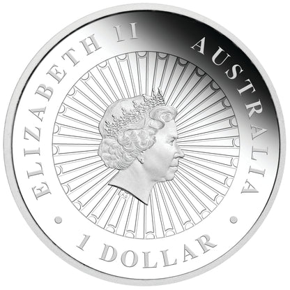 2018 $1 Australian Opal Lunar Year of The Dog 1oz Silver Proof Coin