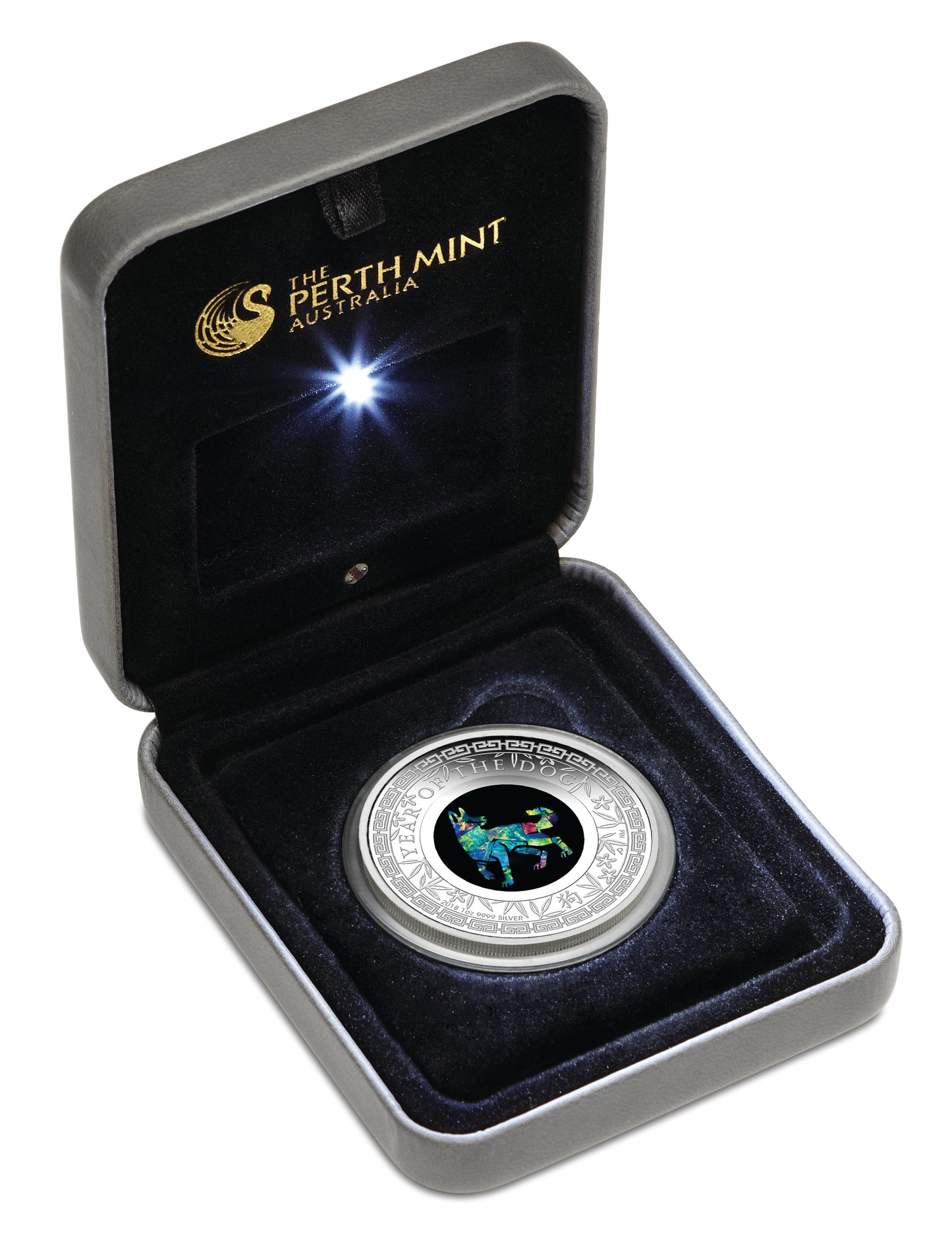 2018 $1 Australian Opal Lunar Year of The Dog 1oz Silver Proof Coin