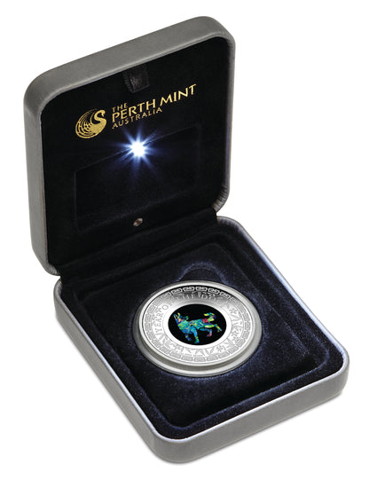 2018 $1 Australian Opal Lunar Year of The Dog 1oz Silver Proof Coin