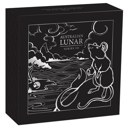 2020 50c Lunar Year of The Mouse 1/2oz Silver Coloured Proof Coin