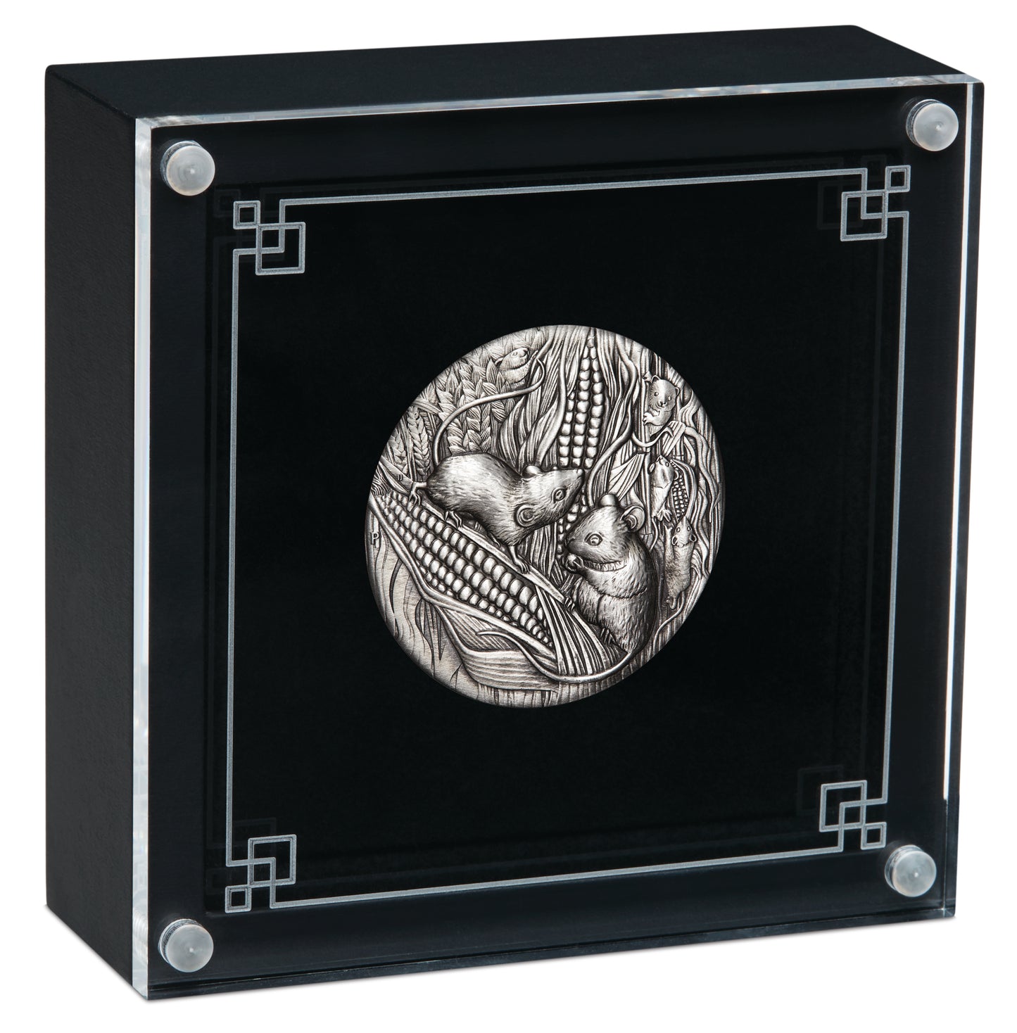 2020 $2 Lunar Year of The Mouse 2oz Silver Antiqued Coin