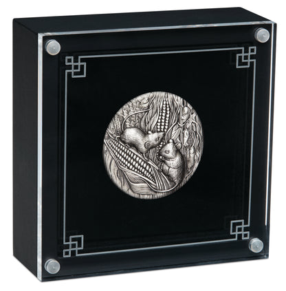 2020 $2 Lunar Year of The Mouse 2oz Silver Antiqued Coin