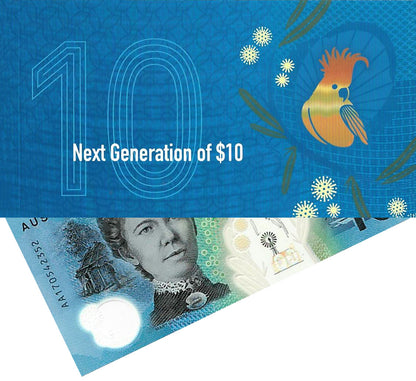 2017 $10 Next Generation First Prefix AA17 Uncirculated Banknote