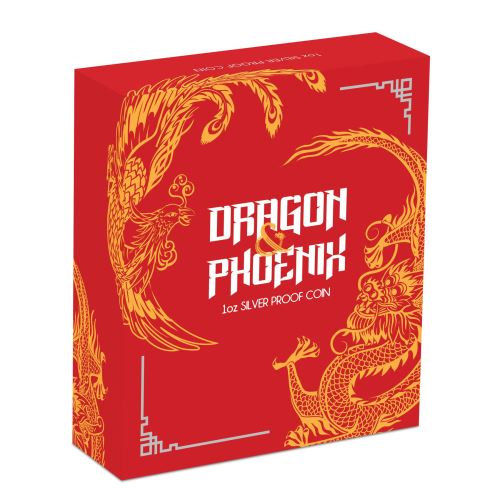 2018 $1 Dragon & Phoenix 1oz Silver Proof Coin