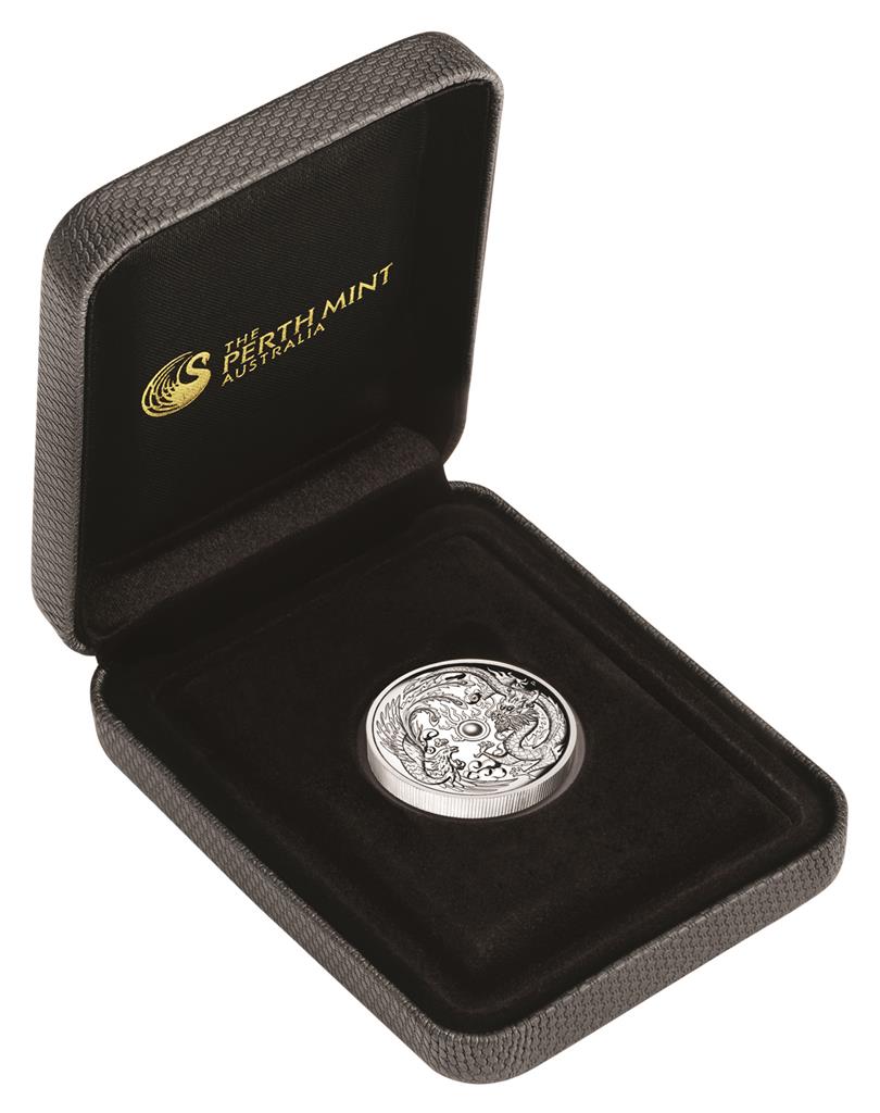 2017 $1 Dragon & Phoenix 1oz Silver High Relief Proof Coin