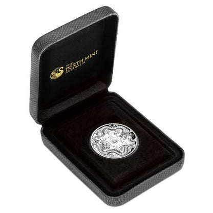 2019 $2 Double Dragon 2oz Silver High Relief Proof Coin