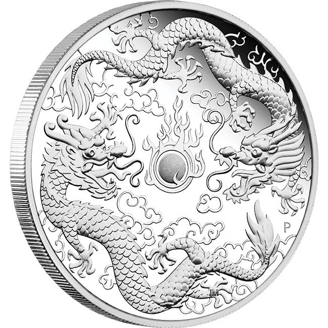 2020 $1 Double Dragon 1oz Silver Proof Coin