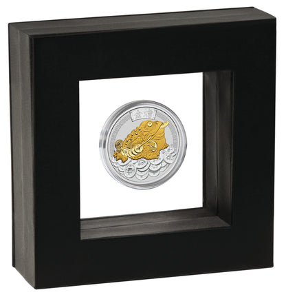 Tuvalu 2018 $1 Money Toad 1oz Silver Gilded Coin