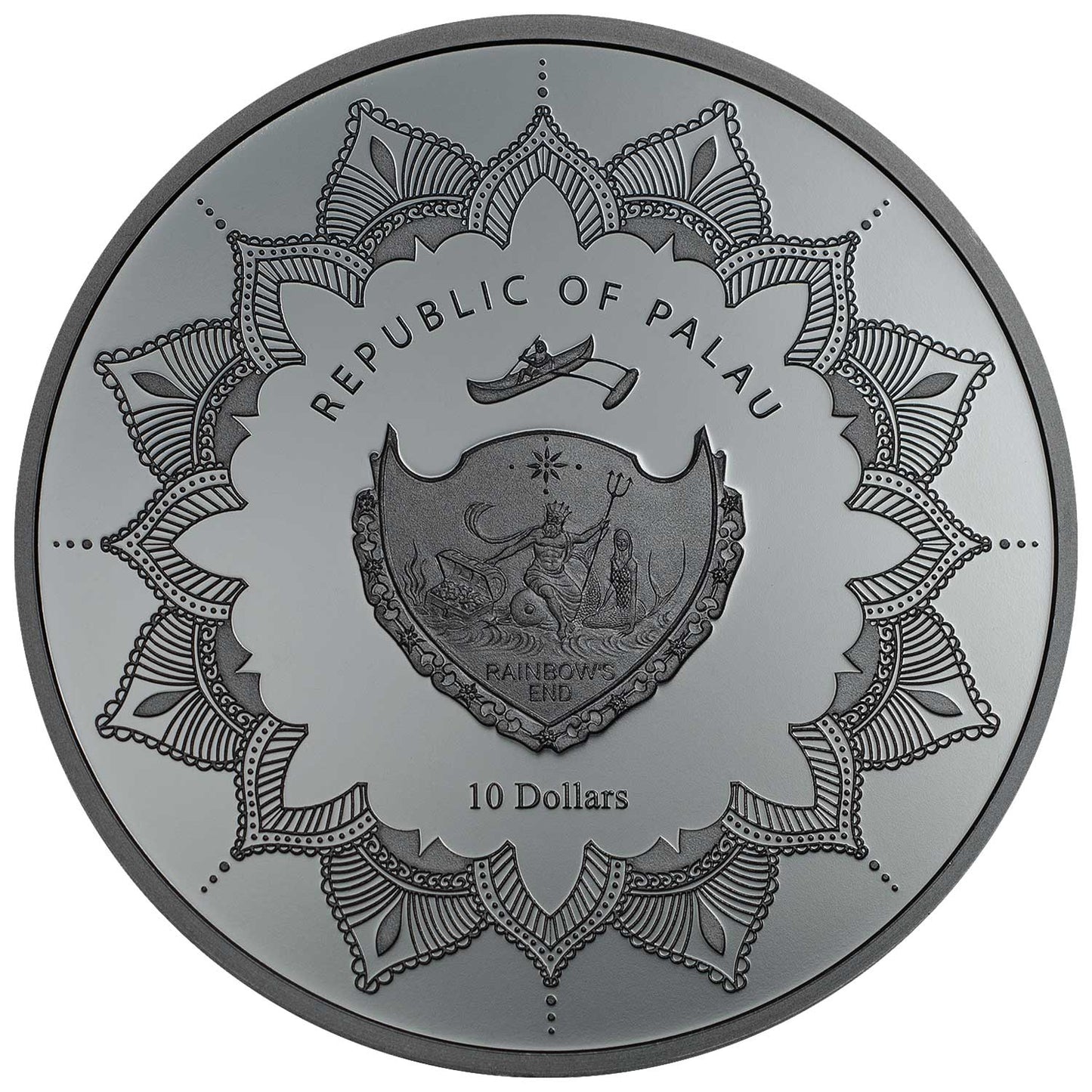 Palau 2017 $10 Laughing Buddha 2oz Silver Gilded Coin