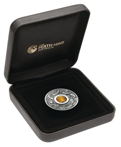 Tuvalu 2018 $1 Good Luck Rotating Charm 1oz Silver Antiqued Coin