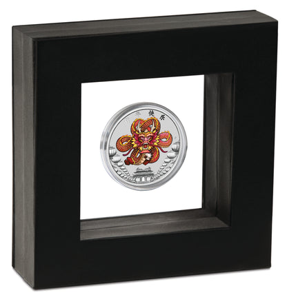 Tuvalu 2018 $1 Chinese New Year 1oz Silver Coloured Coin
