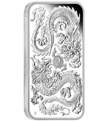 2020 $1 Dragon 1oz Silver Proof Rectangular Coin