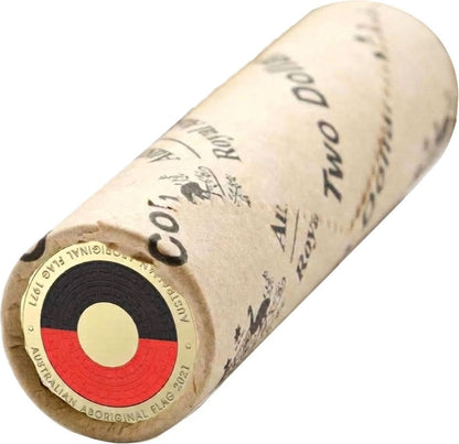 2021 $2 Aboriginal Flag Coloured Uncirculated Mint Roll