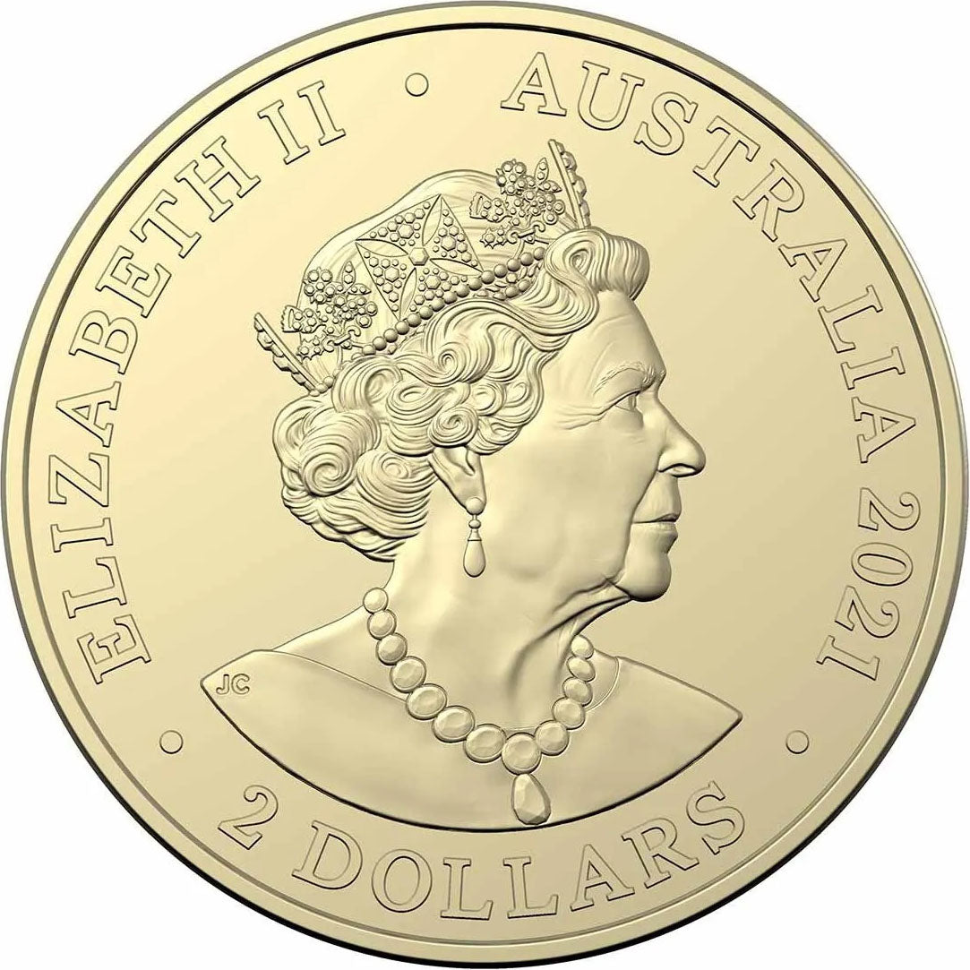 2021 $2 Aboriginal Flag Coloured Uncirculated Mint Roll