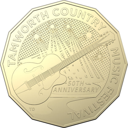 2022 50c 50th Anniversary Tamworth Country Music Festival Uncirculated Coin