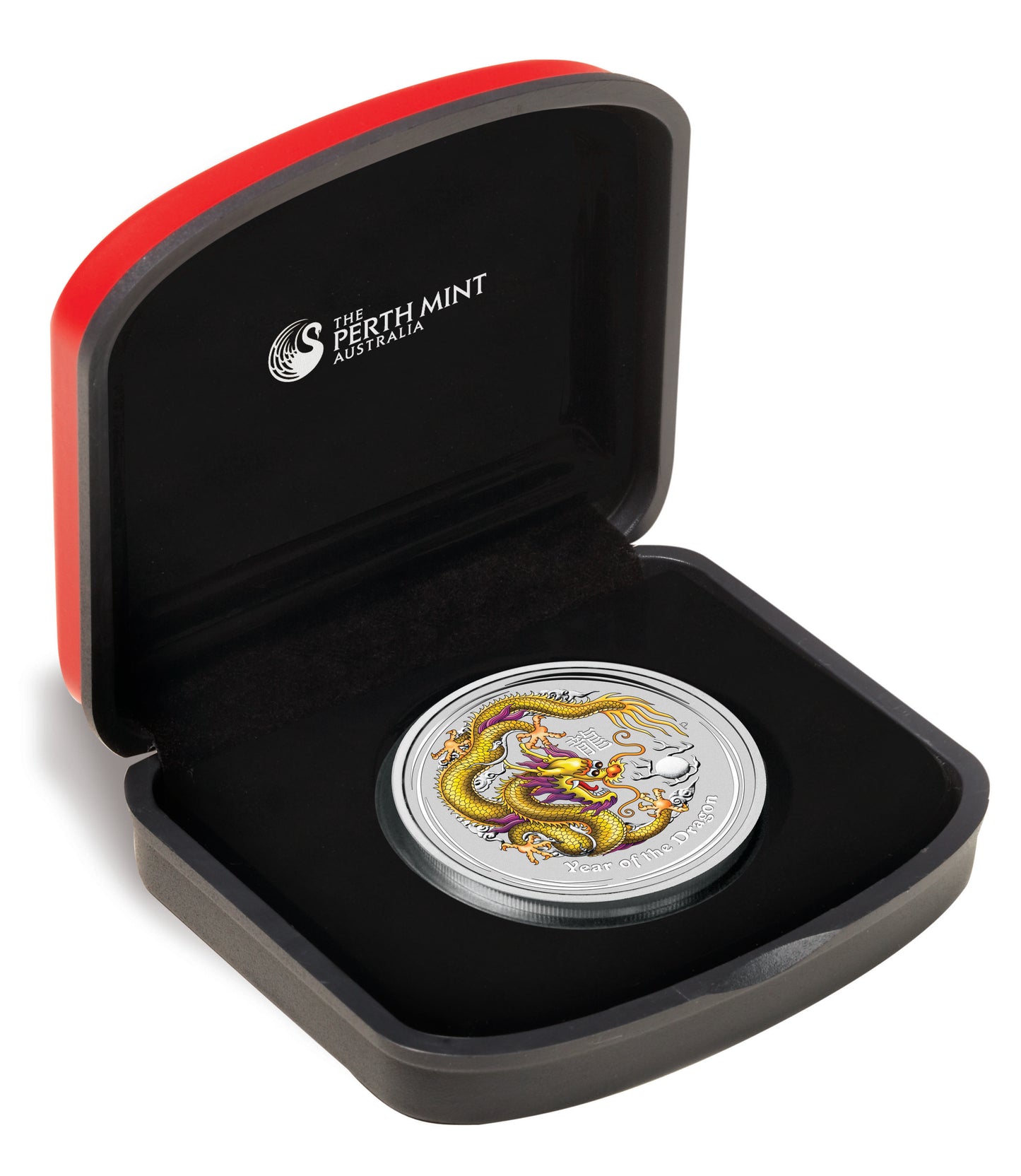 2012 $1 ANDA Melbourne Lunar Year of The Dragon 1oz Silver Coloured Coin