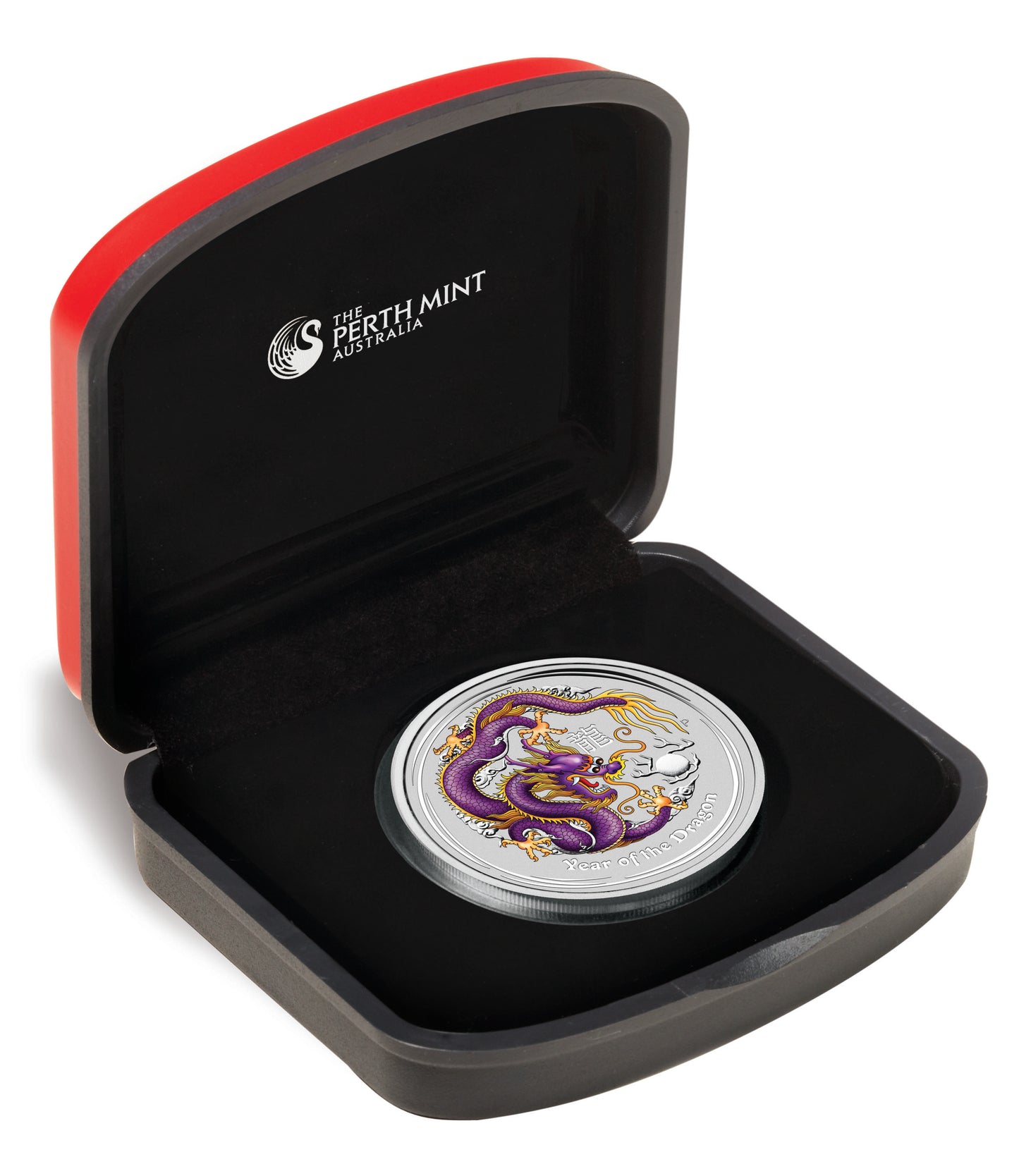 2012 $1 ANDA Brisbane Lunar Year of The Dragon 1oz Silver Coloured Coin