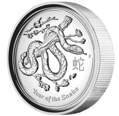 2013 $1 Lunar Year of The Snake 1oz Silver High Relief Proof Coin