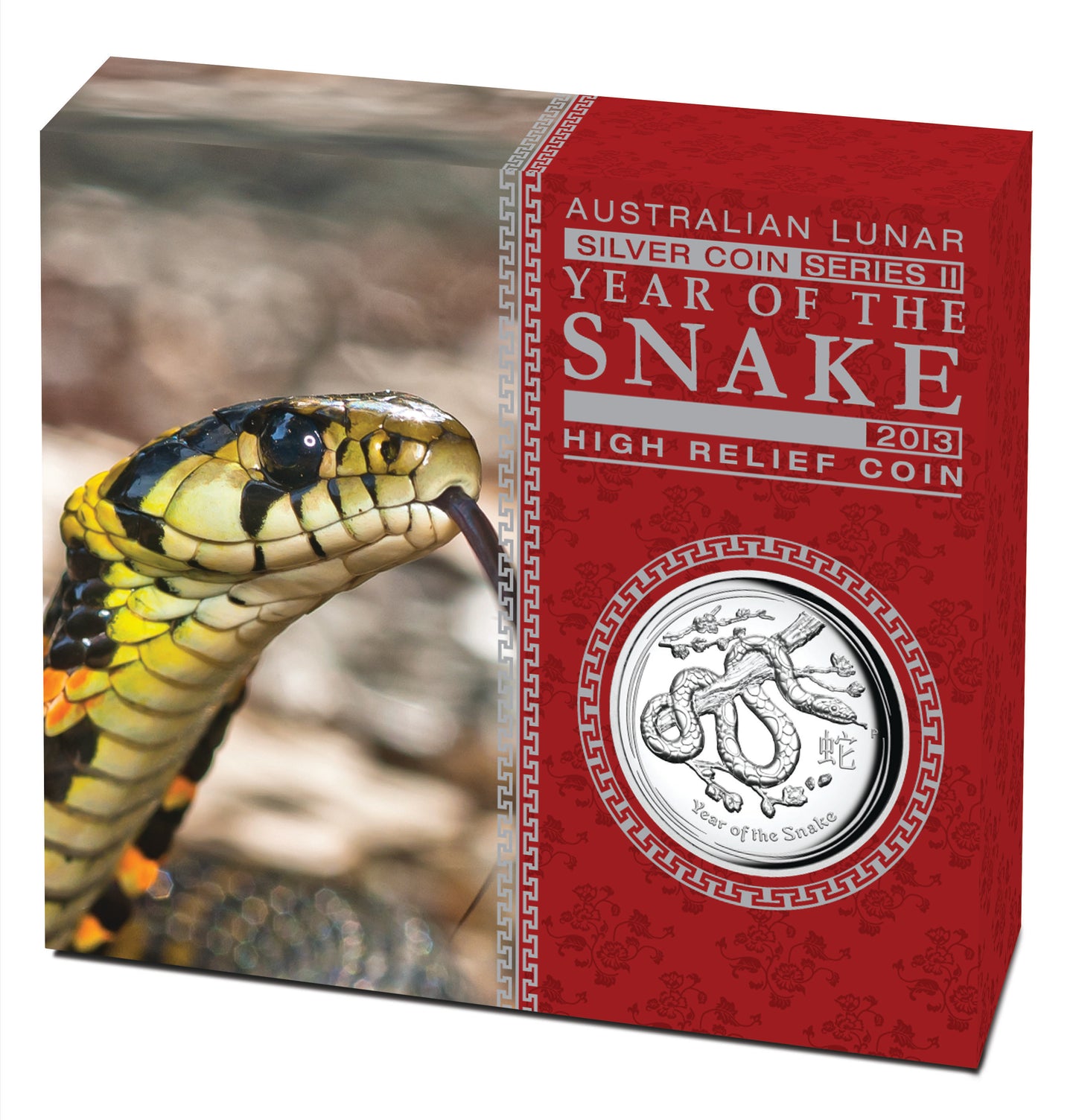 2013 $1 Lunar Year of The Snake 1oz Silver High Relief Proof Coin