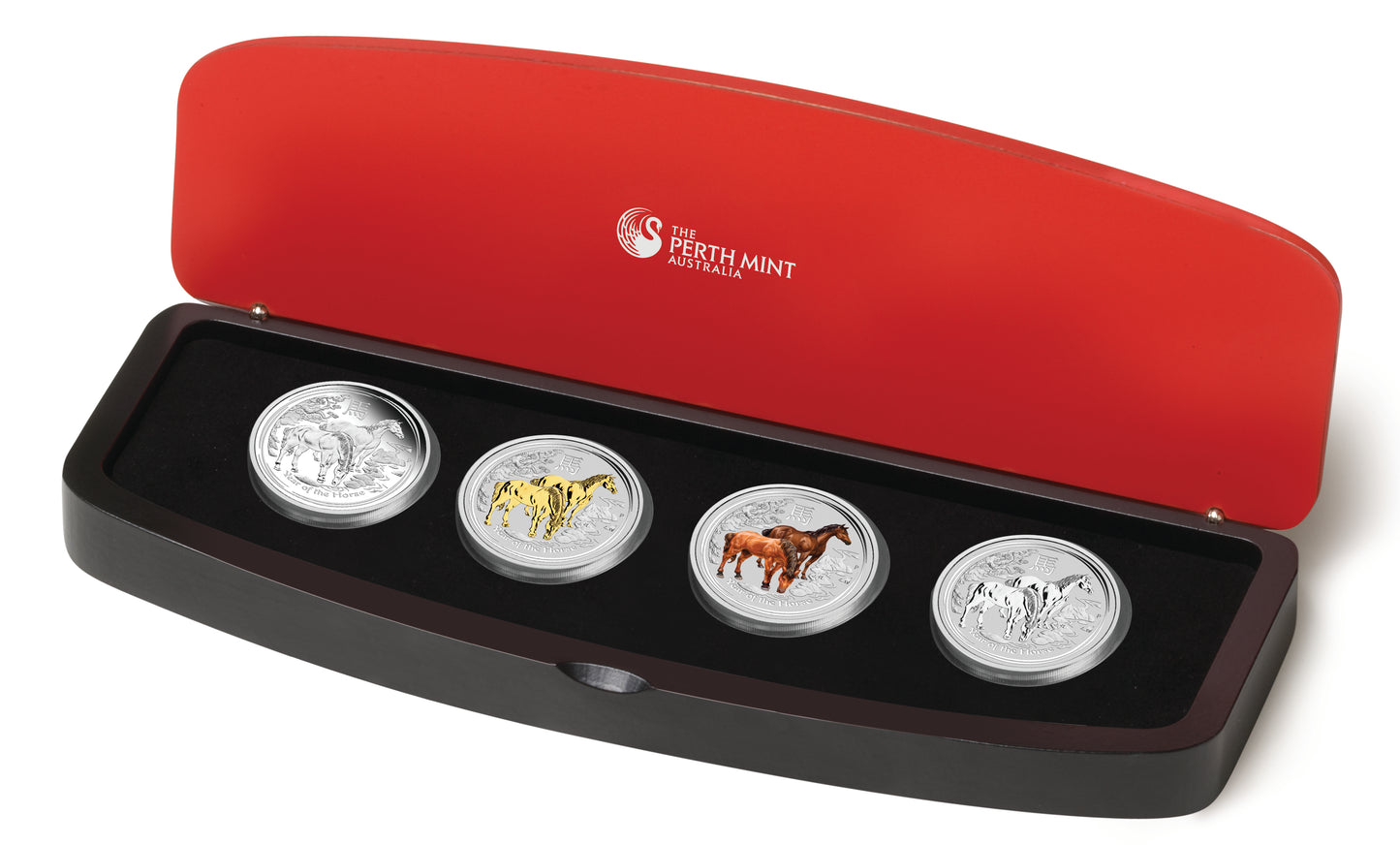2014 $1 Lunar Year of The Horse 1oz Silver 4 Coin Set