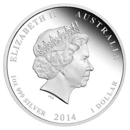 2014 $1 Lunar Year of The Horse 1oz Silver 4 Coin Set